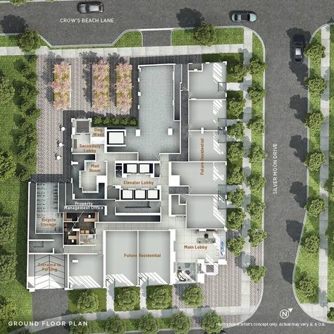 Vita on the Lake Condos | Floor Plans, Prices, Availability - TalkCondo Condominium Floor Plan, Condo Floor Plans, Modern Garden Landscaping, Architectural Plan, Toronto Condo, New Condo, Ground Floor Plan, Architecture Plan, Floor Design