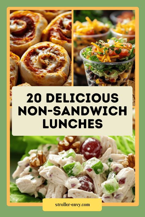 20 Non-Sandwich Lunch Ideas for School Super Fast Lunch Ideas, Quick And Easy Cold Lunch Ideas, Lunch Ideas Other Than Sandwiches, Easy Simple Lunch Ideas For Work, Quick Easy School Lunches, Teenage School Lunch Ideas, No Sandwich Lunch Ideas For Kids, Lunch Ideas Kids At Home Meals, Lunches For Kids School