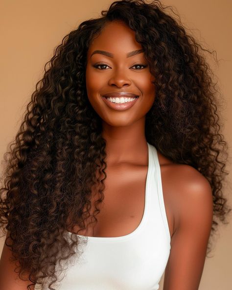 Effortless Summer Hairstyles: Perfect Looks for Vacation Adventures Natural Looking Weave Black Women, Black Women Chocolate Brown Hair, Loose Deep Wave Sew In, Afrolatina Hairstyles, Black Brazilian Woman, Loose Deep Wave Weave Sew Ins, Curly Weave Hairstyles Sew In, Deep Wave Sew In With Closure, Wet And Wavy Sew In