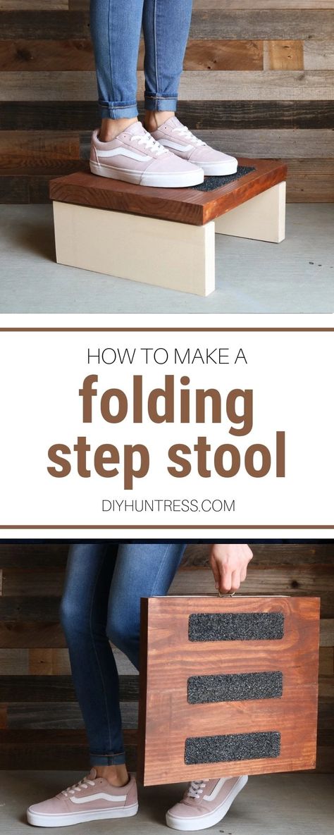 Diy Step Stool, Step Stool Diy, Stool Diy, Wood Step Stool, Diy Stool, Diy Step, Wooden Step Stool, Folding Step Stool, Wood Steps