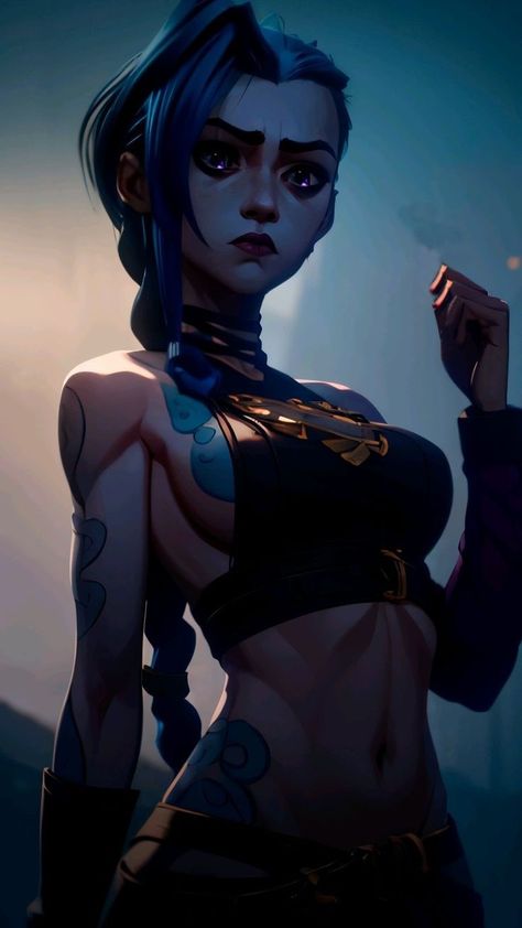 Jinx Pfp, Jinx From Arcane, League Of Legends Art, Lol Jinx, League Of Legends Poster, Jinx Cosplay, Get Jinx, Arcane Jinx, 2560x1440 Wallpaper