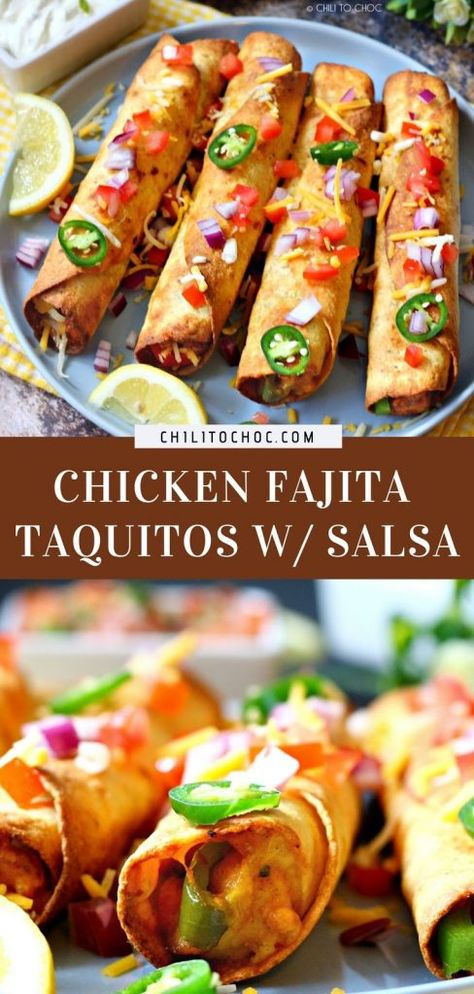 Fajita Appetizers, Airfryer Chicken, Fajita Spices, Rustic Wreaths, Fajita Chicken, Taquitos Recipe, Easy Breakfasts, Homemade Fajita Seasoning, Chicken And Cheese