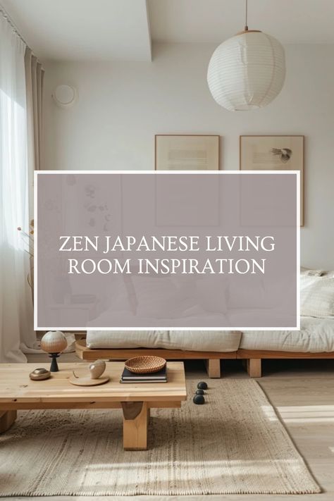 Explore serene Japanese-inspired living room ideas, emphasizing simplicity and tranquility with natural elements and minimalistic design. This pin features tips on creating a calm home atmosphere in one stunning image. Zen Room Color Palette, Japanese Lounge Room, Japanese Minimalism Lifestyle, Zen House Decor, Asian Zen Interior Design, Zen Room Ideas, Japanese Room Aesthetic, Vibe Living Room, Japanese Living Room Design