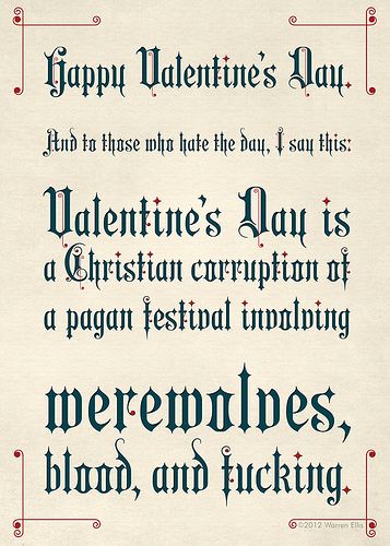 Part 1 of a card by Warren Ellis Nerdy Valentines, Pagan Festivals, Pagan Spirituality, Geeky Humor, My Funny Valentine, St Valentin, Spell Book, Funny Valentine, Book Of Shadows