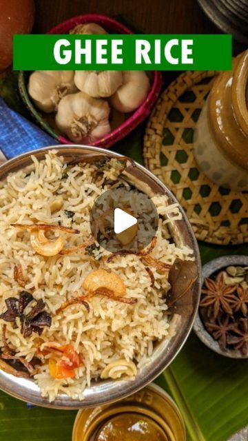 food of nest on Instagram: "ghee rice recipe | neychoru recipe | nei choru | ghee bhat  #foodlover #hungry #breakfast #brunch #foodpics #creative #quickcooking #instafood #homemade #foodies #cuisine #culinarytalents #grilled #grill #eat #cake #bakery #sweet" Ghee Rice Recipe, Healthy Homemade Recipes, Quick Cooking, Ghee, Rice Recipes, Food Pictures, Food Lover, Indian Food Recipes, Homemade Recipes