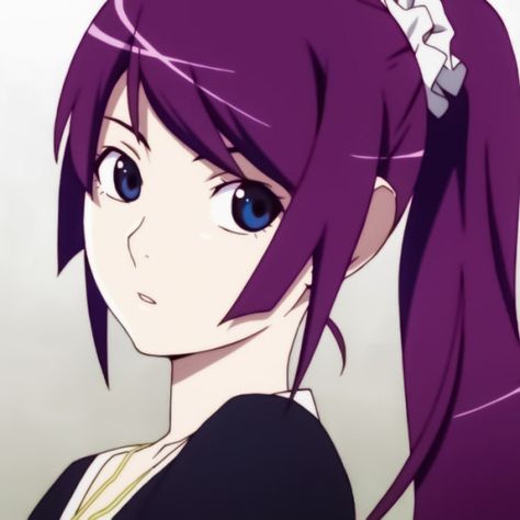 Anime icons | Senjougahara Hitagi Yandere Characters, Monogatari Series, Good Anime Series, Tokyo Ghoul Kaneki, Old Anime, Anime Profile, Anime Screenshots, Slayer Anime, Purple Hair