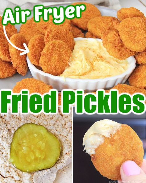 Air Fryer Pickles, Easy Fried Pickles, Shake N Bake Chicken, Deep Fried Pickles, Fried Pickles Recipe, Dill Pickle Chips, Pickles Recipe, Air Fry Recipes, Football Party Food