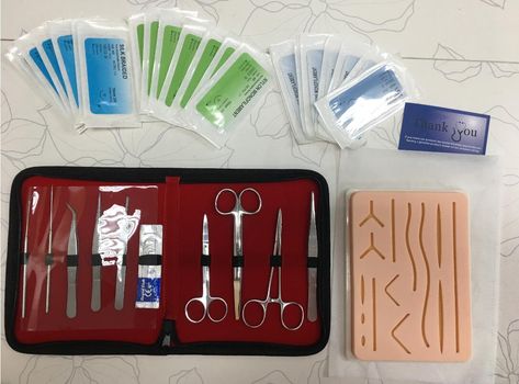 Sthetoscope Medical Wallpaper, Suture Practice, Suture Kit, Nurse Kit, Surgical Suture, Medical School Life, Vet Medicine, Anime Kitten, Medical Herbs