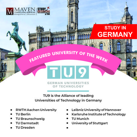 TU9 is the Alliance of leading Universities of Technology in Germany RWTH Aachen University TU Berlin TU Braunschweig TU Darmstadt TU Dresden Leibniz University of Hannover Karlsruhe Institute of Technology TU Munich University of Stuttgart Munich University, Rwth Aachen University, Dresden, Munich, Berlin, University, Germany, Technology, Darmstadt