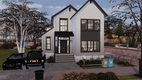 Sims 4 Houses Single Story, Sims 4 1310 21 Chic Street Layout, Small Sims 4 House, Sims 4 No Packs House, Family Sims 4 House, Sims 4 One Room House, Urban Houses Sims 4, Small Houses Sims 4, Small Family House Sims 4