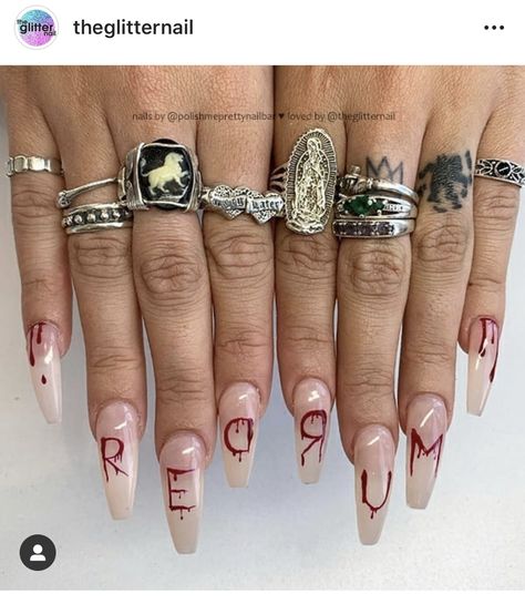 RED RUM Redrum Nails, Pirate Nails, Red Rum, Halloween Nails Diy, Holloween Nails, Pedicure Designs Toenails, Witch Nails, Witchy Nails, Space Nails