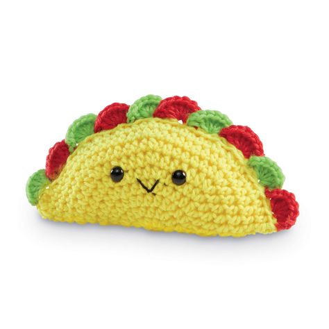 Crochet Taco Pattern Free, Inappropriate Crochet, Taco Crochet, Crochet Taco, Horror Crochet, Crochet Lovies, Crochet Garlands, Crochet Granny Square Tutorial, Crochet Toys Free Patterns