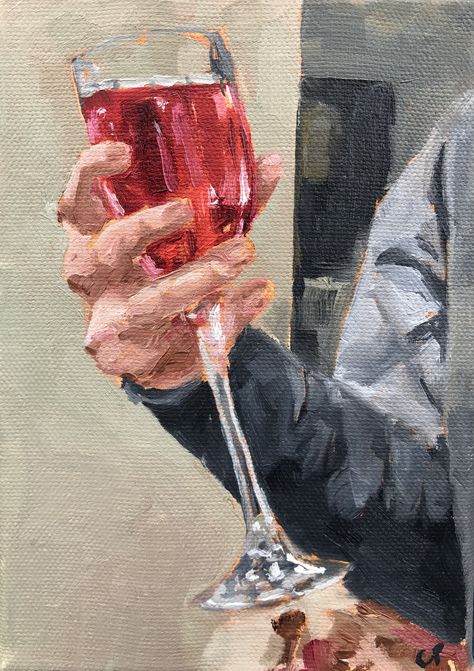 Wine Glass Oil Painting, How To Hold Wine Glasses, Man Holding Wine Glass Reference, Wine Glass Drawing Reference, Holding Wine Reference, Hand Holding Drink Reference, Holding Wine Glass Pose Drawing, Hand Holding Glass Reference, Hand Holding Wine Glass Drawing