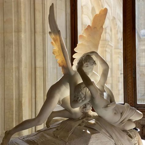 Cupid And Psyche Art, Psyche Revived By Cupid's Kiss, Cupid's Kiss, Artists Way, Eros And Psyche, The Louvre Museum, Antonio Canova, Cupid And Psyche, Kiss Art