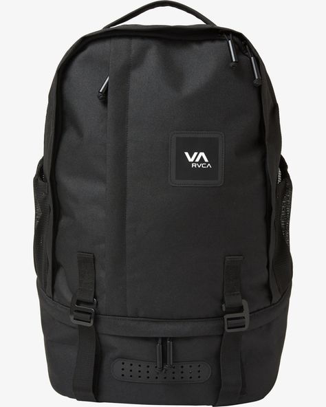 Clean design, technical details, and go-anywhere versatility, the RVCA Sport Backpack takes your game everywhere you go. Crafted of strong recycled polyester, it features one main compartment, an easy-access mesh front pouch, and an internal shoe organizer.Features Type: Sport Backpack Fabric: 100% Recycled Polyester 6 Backpack Fabric, Sport Backpack, Home Sport, Backpack Sport, Shoe Organizer, Sports Accessories, Sport Bag, Black Backpack, Luggage Bags