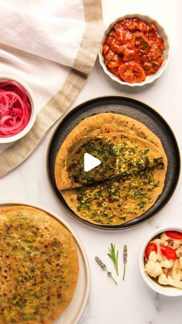 Archana Mundhe on Instagram: "🌱🌱Meatless Monday meal Inspo! Try my mom’s Palak Paneer Paratha recipe.With a delicious no cook filling they can be cooked in under 30 minutes 🙌🏽 Comment “paneer paratha” to get the recipe in your DM’s. #plantbasedrecipes #palakpaneer #paneer #parathas #desifood #indiancuisine #easyrecipe" Paneer Paratha, Indian Breads, Paratha Recipe, Meatless Monday Recipes, No Cook, Paratha Recipes, Indian Bread, Desi Food, Meatless Monday