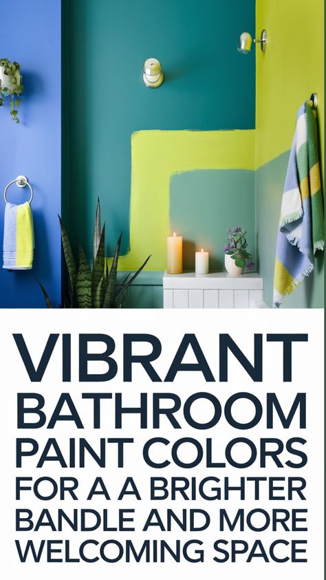 Here is a product description that meets the requirements:

Transform your bathroom into a vibrant oasis with our exclusive paint colors, designed to brighten and welcome. Our palette features 12 bold hues, from soft pastels to bold neon shades, to match your unique style. With our easy-to-apply formula and 5-year durability guarantee, you'll enjoy a spa-like ambiance for years to come.bathroom
#painting
#ideas Small Colorful Bathroom Ideas On A Budget, Bathroom Color Schemes No Window, Colorful Bathroom Paint Ideas, Colorful Half Bathroom Ideas, Bright Color Bathroom Ideas, Color Schemes For Small Bathrooms, Paint Color For Bathroom, Colorful Bathroom Ideas Bright, Bright Bathroom Paint Colors