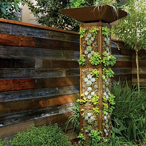 53 favorite backyard projects | Vertical garden tower | Sunset.com Vertical Garden Tower, Garden Tower, Vertical Garden Diy, Plants Growing, Tower Garden, Small Space Gardening, Diy Garden Projects, Backyard Projects, Edible Garden