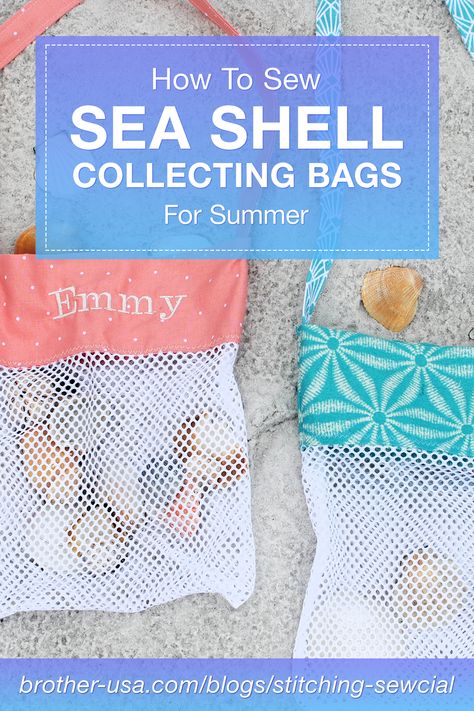 Diy Beach Bag Pattern, Easy Beach Bags To Sew, Summer Sewing Crafts, Diy Beach Accessories, Beach Totes, Beach Bags 2023, Summer Purses 2023, Shell Bag Diy, Beach Sewing Projects