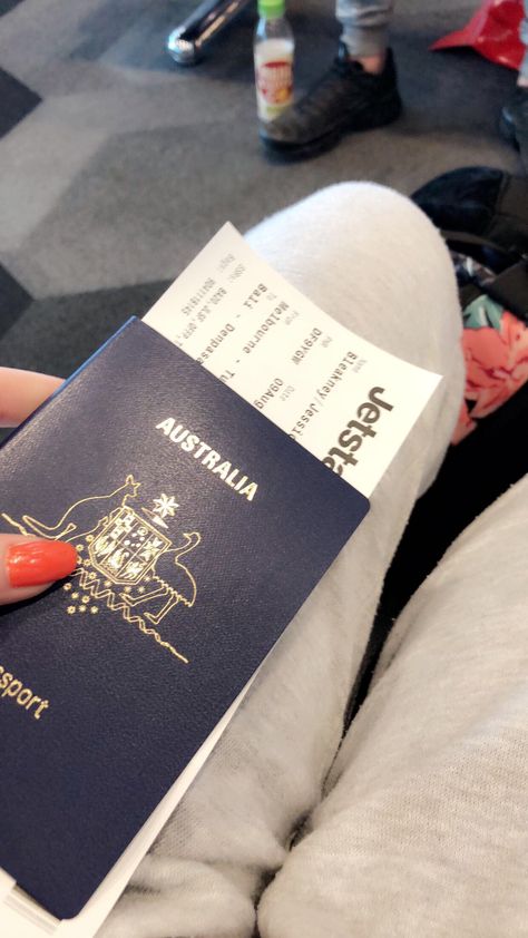 #travel #passport #tumblr #aesthetic #destination #australia #bali Australia Airport Aesthetic, Australia Passport Aesthetic, Melbourne Airport Aesthetic, Travel Nanny Aesthetic, Australia Flag Aesthetic, Australia Astethic, Travel Aesthetic Australia, Australia Vision Board, Australian Passport Aesthetic