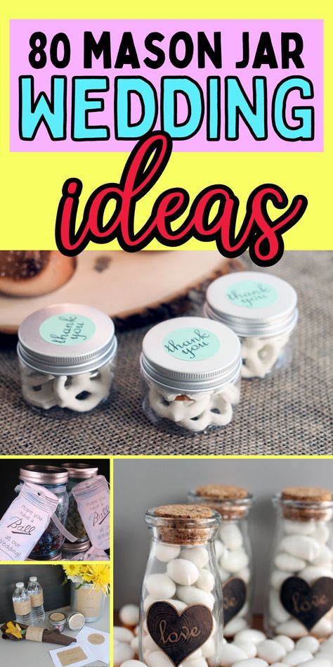 Mini Mason Jars Wedding Favors, Mason Jar Party Favors Wedding, Mason Jars Wedding Favors, Wedding Mason Jars Favors, Party Favors In A Jar, Diy Rustic Wedding Favors For Guests, Mason Jar Party Ideas, Mason Jar Bridal Shower Favors, Inexpensive Wedding Favors Diy Homemade