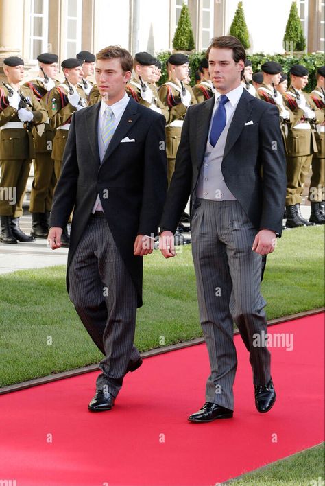 Prince Sebastien of Luxembourg with his 2nd oldest brother Prince Felix of Luxembourg, 2012 Prince Felix, British Royal Family, Luxembourg, British Royals, Royal Family, Suit Jacket, Prince