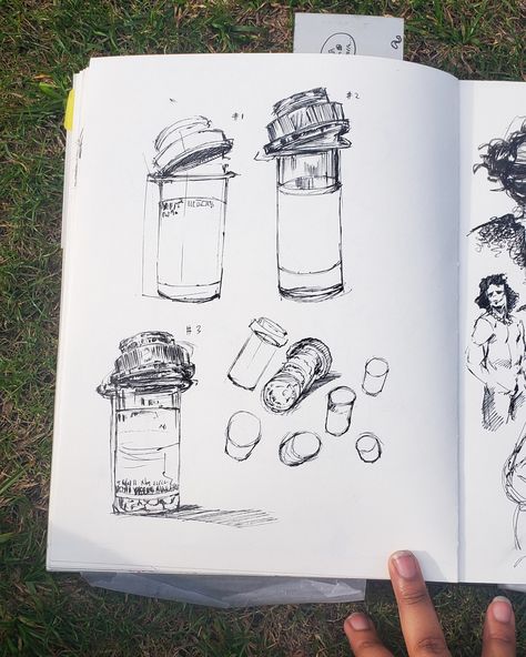 I'm practing drawing objects & I got new allergy meds... Iv Bag Drawing, Pill Bottle Art, Can Drawing, Pills Drawing, Pill Bottle Drawing, Pill Bottle Drawing Easy, Holding Pill Bottle Reference, Pill Bottle Drawing Aesthetic, Pill Bottle Sketch