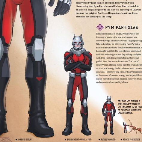 Jonah Lobe · Artist & Educator on Instagram: "Behold, Ant-man & (a theoretical model of) the Pym Particle! I imagined the particle as having an unstable “wobble core” that matter is pushed through to shrink down. Marvel rejected the phrase “wobble core” but they approved the image, so that’s good enough for me. Speaking of, the day when I stop posting Marvel Anatomy work is swiftly approaching… just warning you. I’ve seen such success posting about it here — you have all been so supportive, Marvel Anatomy, Superhero Anatomy, Pym Particle, Superhero Facts, Marvel Concept Art, Marvel Characters Art, Hero World, Marvel Vs Dc, Marvel Comic Universe