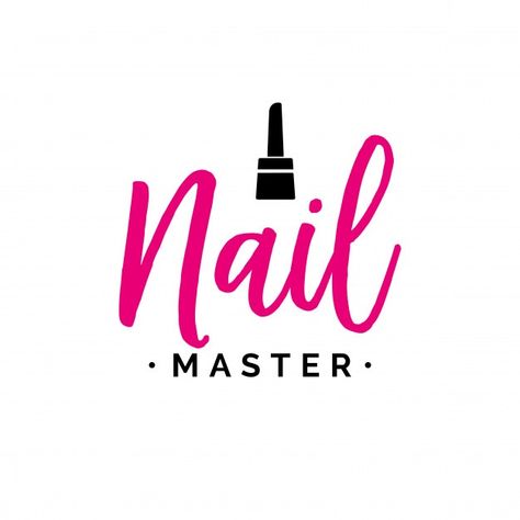 Nail master lettering with polish Premiu... | Premium Vector #Freepik #vector #logo #business-card #banner #flyer Polish Quotes, Nail Master, Profile Picture Images, Acrylic Nail Shapes, Nail Salon Design, Beauty Salon Logo, Nail Logo, Free Banner, Lashes Logo