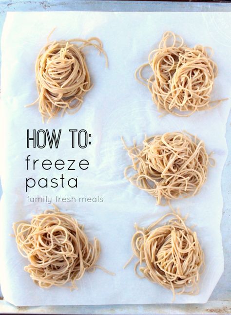 How To Freeze Pasta Portions - FamilyFreshMeals.com - Freeze Pasta, Creamy Crockpot Chicken, Pasta Dough Recipes, Homemade Pasta Recipe, Frozen Pasta, Fresh Meals, Cooked Pasta, Family Fresh Meals, Homemade Noodles