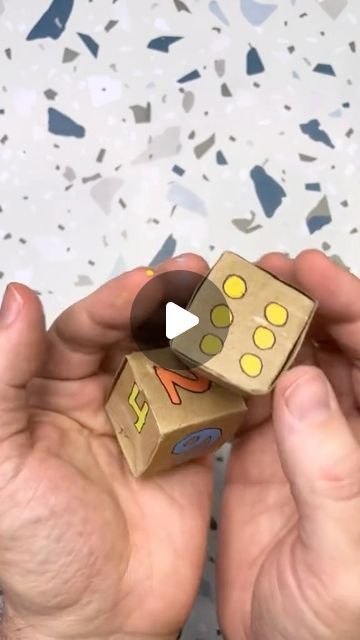 Diy Crafts Toilet Paper Rolls, Roll A Landscape Dice Game, How To Make A Dice Out Of Paper, Roll The Dice Game For Kids, How To Make A Dice, Toilet Roll Crafts For Kids, Usable Crafts, Games For Small Kids, How To Make Dice