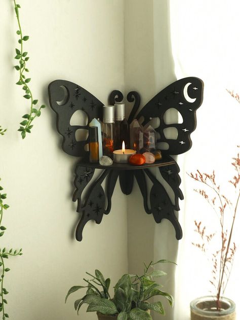 Free Returns ✓ Free Shipping✓. 1pc Butterfly Shaped Corner Shelves, Floating Corner Shelf, Wall Organizer Storage, Easy-to-Assemble Wall Mount Shelves for Bedrooms, Bathroom Shelves, Kitchen, Offices, & Living Rooms- undefined at SHEIN. Decorate Living Room Wall, Walls Decoration Ideas, Floating Corner Shelf, Wall Mount Shelves, Lotus Shape, Floating Corner Shelves, Wall Mounted Storage, Diy Deco, Inspirational Wall Decor