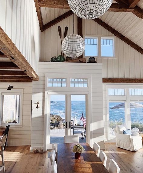 Cozy Beach House, Elevated Home, Coastal Decorating Living Room, Seaside Decor, Coastal Living Rooms, Coastal Living Room, Coastal Farmhouse, Coastal Homes, Coastal Living