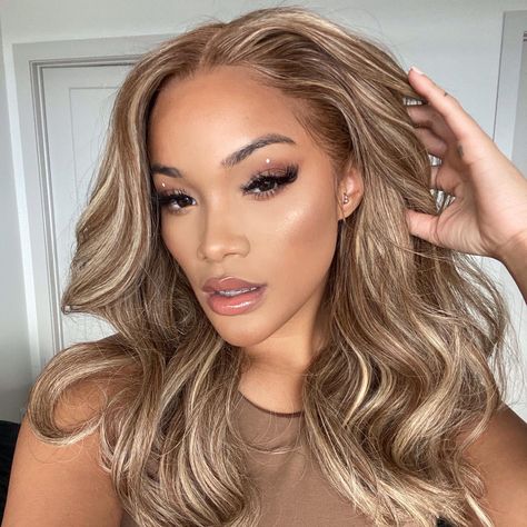 Allyiah✨ on Twitter: "Blondes have more fun, it’s true, I have now witnessed it.… " Highlight Blonde, 360 Lace Frontal Wig, Brown With Blonde Highlights, Ash Blonde Highlights, Human Hair Color, European Hair, Brown Hair With Blonde Highlights, Blonde Hair With Highlights, Hair Color Highlights