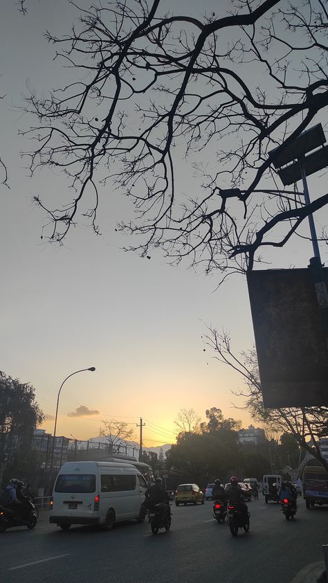 Sunset kathmandu Nepal new road pretty aesthetic Sunset Aesthetic Pictures People, Kathmandu Nepal Aesthetic, Nepal Snap, Kathmandu Aesthetic, Nepal Aesthetic, Nepal Flag, Nepal Kathmandu, Pretty Aesthetic, Nepal Travel