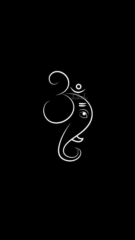 Vinayaka Black And White, Ganpati Black Wallpaper, God Love Drawing, Instagram Highlight Covers Bappa, Ganesh Black Wallpaper, Ganesha Wallpapers Hd Wallpaper Iphone, Bappa Highlight Cover Instagram, Bappa Wallpaper Aesthetic, Aesthetic Ganesha Wallpaper