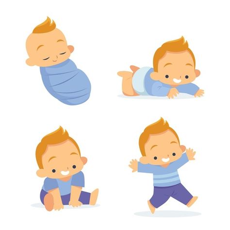 Flat design stages of a baby boy illustr... | Free Vector #Freepik #freevector #baby #cute #kids #boy Farm Books, Newborn Photography Boy, Boy Shower Invitations, Boy Illustration, Baby Illustration, Baby Images, Baby Shower Invitations For Boys, Girls Illustration, Embroidery For Beginners