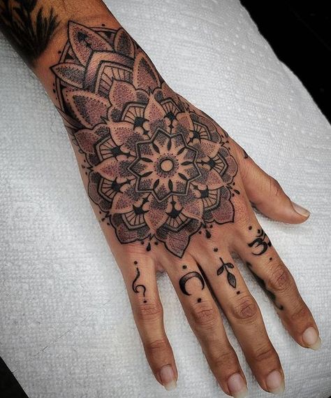 Small Tattoos For Hand, Mandala Hand Tattoo Men, Mandala Tattoo On Hand, Mandala Tattoo Design For Men, Mandala Tattoo Hand, Hand Mandala Tattoo, Small Hand Tattoos For Women, Tattoos For Hand, Mandala Hand Tattoo