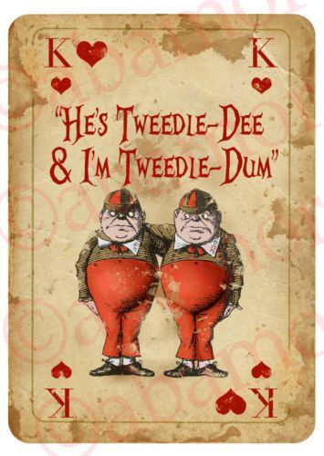 *TWEEDLE DEE & TWEEDLE DUM ~ Alice in Wonderland, Arrow Quote, Deco Disney, Alice In Wonderland Poster, Quote Signs, Alice In Wonderland Drawings, Tweedle Dum, Alice In Wonderland Illustrations, Wonderland Artwork, Alice In Wonderland Disney