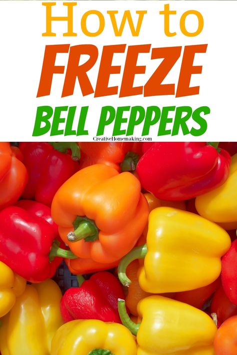 Freeze Bell Peppers, Freezing Green Peppers, Dishwasher Hacks, Freezing Bell Peppers, Produce Wash, Fruit Wash, Freezing Peppers, Make Ahead Freezer Meals, Freezing Food