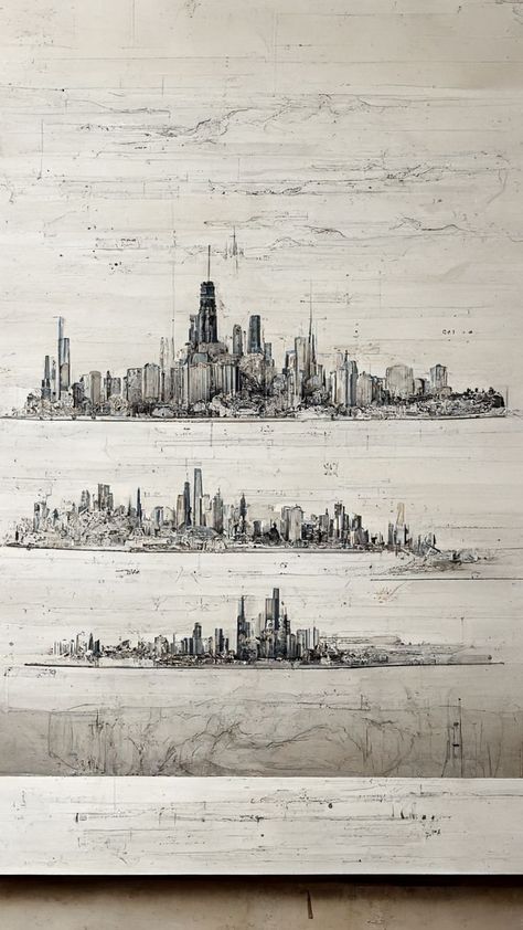 CHICAGO SKYLINE SKETCH/HAND DRAWN ON PAPER ---please follow my account--- --- Image courtesy of midjourney--- Chicago Skyline Drawing, Skyline Sketch, Skyline Drawing, Chicago Skyline, Tattoos Gallery, Drawing Reference, Hand Drawn, Chicago, How To Draw Hands