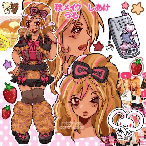 Gyaru Art Reference, Gyaru X Emo Art, Gyaru Art Drawing, Plus Size Gyaru, Gyaru Character, Gyaru Fanart, Gyaru Drawing, Gyaru Oc, Gyaru Anime