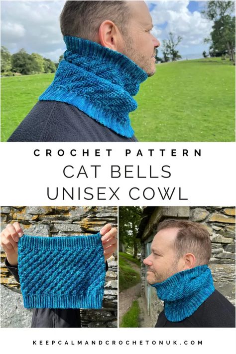 Unisex Crochet, Crochet Caps, Crochet Infinity Scarf Pattern, Bella Coco, Crochet Cowl Free Pattern, Crochet Men, Infinity Scarf Pattern, Crocheted Cat, Crochet Cowl Pattern