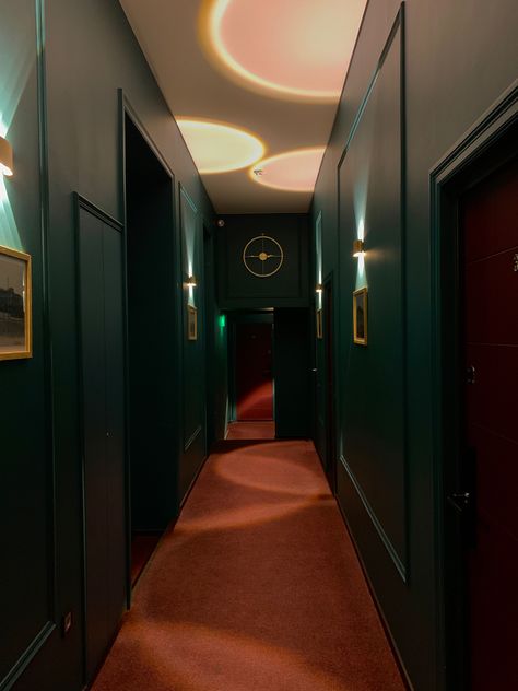 Hotel Hallway Aesthetic, Hallway Aesthetic, Green Corridor, Hotel Hallway, Hallway, Hotel