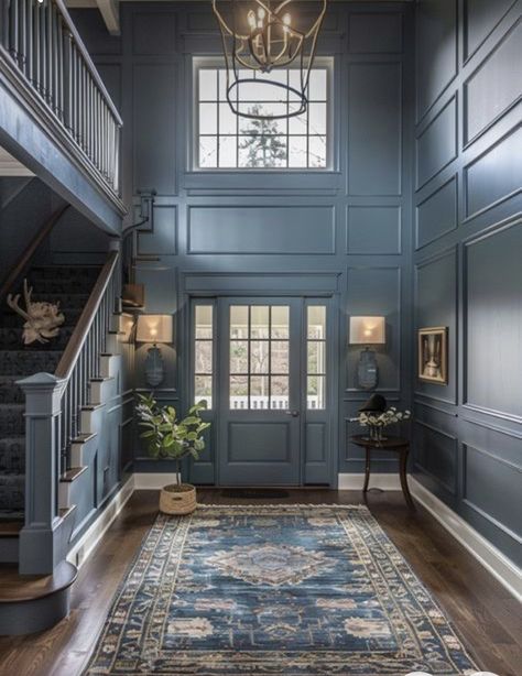 Southern Mansions Interior, Tall Foyer Ideas Entryway, Dream Entryway, Practical Home Decor, Luxury Living Room Inspiration, Foyer Ideas Entryway, House Bedroom Ideas, Entryway Decor Ideas, Large Foyer