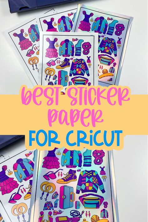 Sticker Paper For Cricut, Best Sticker Paper, Cricut Sticker Paper, Printable Sticker Paper, Printing Stickers, Homemade Signs, Cricut Stencils, How To Make Stickers, Brand Stickers