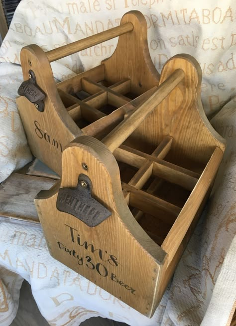 Wood Beer Caddy, Milk Bottle Holder, Wood Beer, Beer Carrier, Beer Caddy, Beer Crate, Teacher Retirement Gifts, Beer Wood, Beer Holder