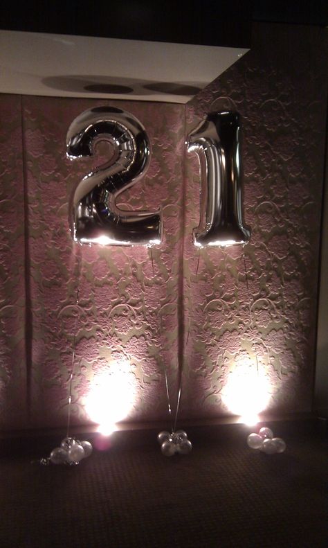 Silver 21st balloons 21st Balloons, 21st Decorations, 21st Birthday Balloons, 21 Balloons, 21st Bday Ideas, Birthday Girl Quotes, Birthday Goals, 21st Birthday Decorations, 21st Birthday Photoshoot