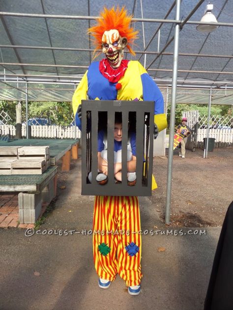 Diy Killer Clown Costume, Tall Halloween Costumes, Killer Clown Costume, Best Diy Costumes, Clown Costume Diy, Boys Halloween Costumes Diy, Illusion Costumes, Scary Clown Costume, Circus Tents