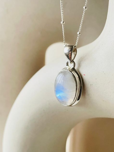 Moonstone Jewellery, Moonstone Crystal Necklace, Rainbow Moonstone Crystal, Women Pendant, Crystal Healing Stones, Moonstone Crystal, Boho Pendant, June Birthstone, Gemstone Jewellery